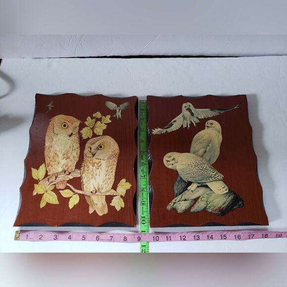 Wooden Owl Wall Hangings (2) - Picture 7 of 8